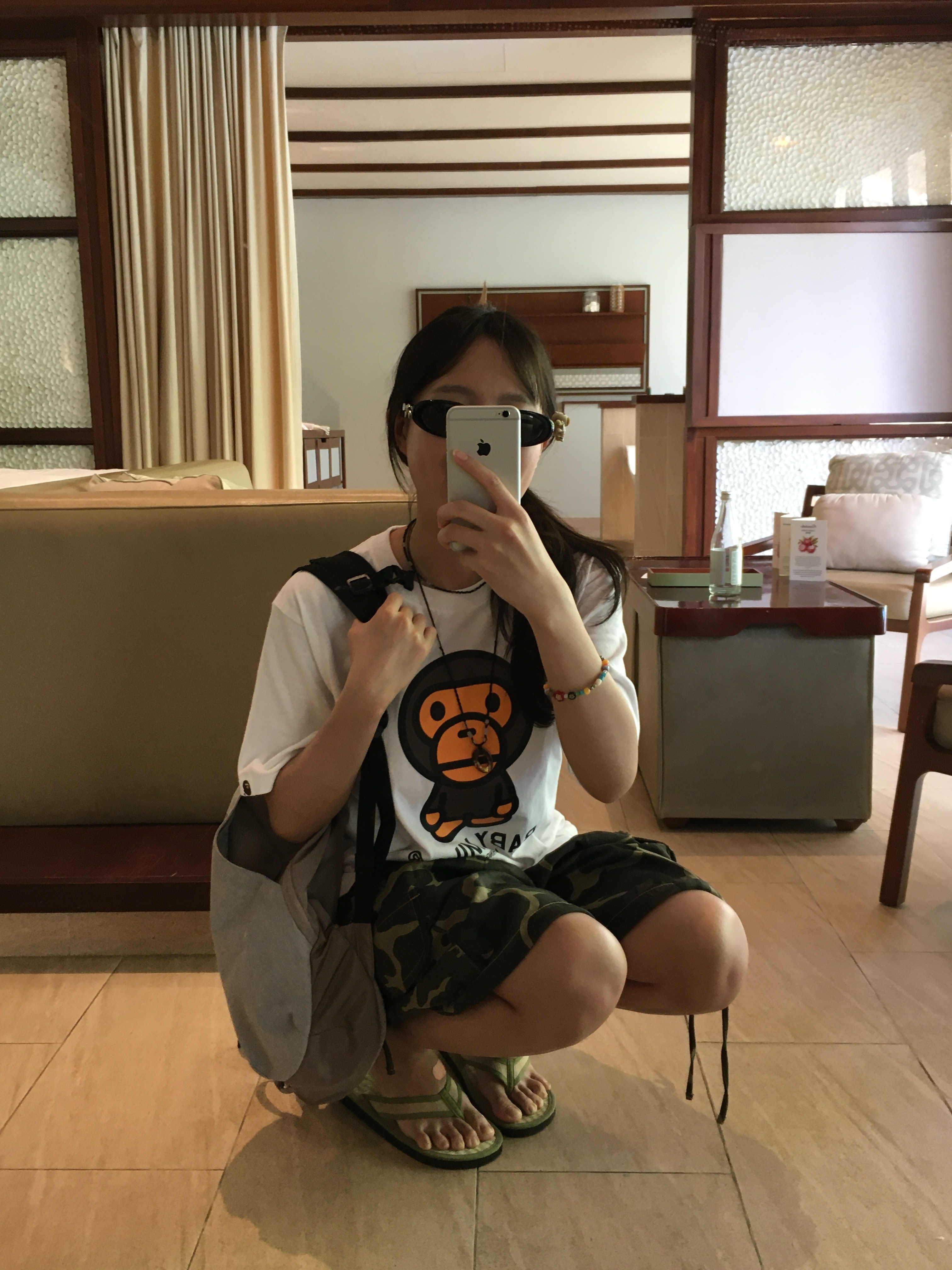 BAPE Baby Milo T-Shirt White 착용 스타일 - 1