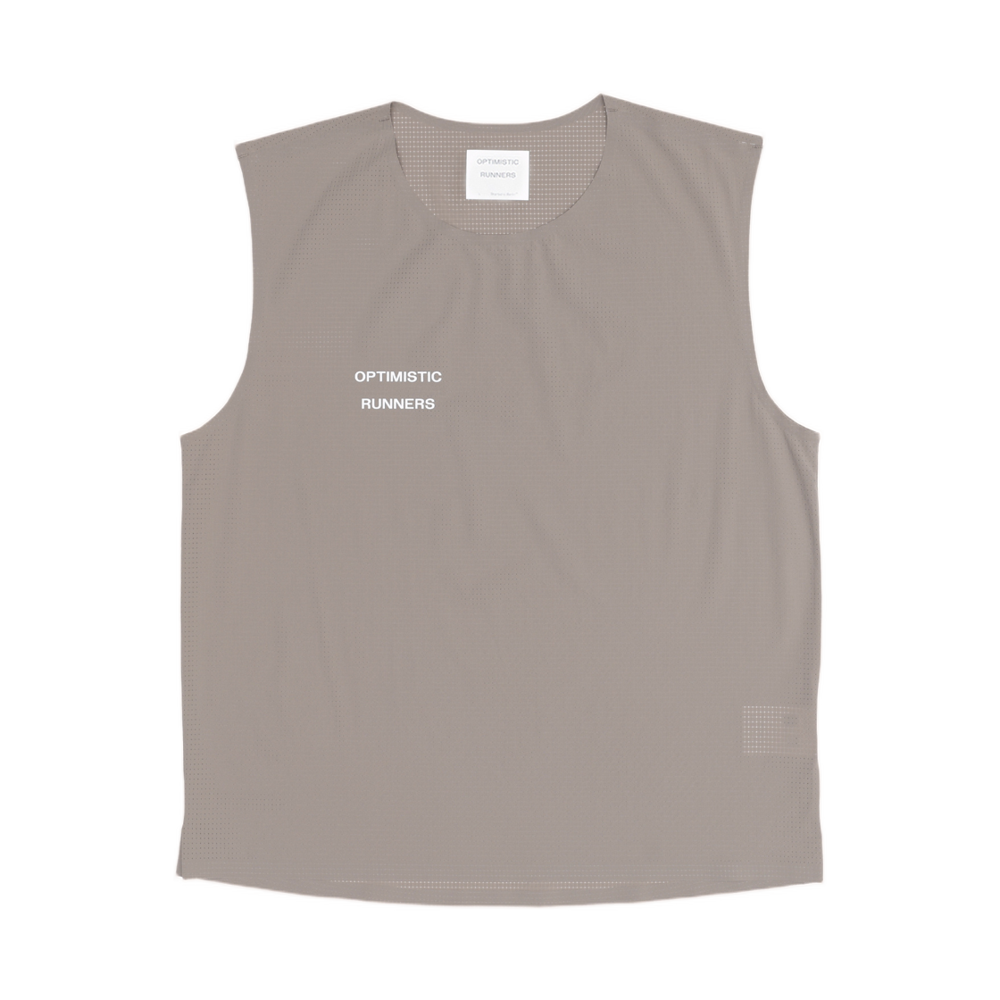 옵티미스틱 러너스 퍼포레이티드 크롭 탱크 탑 카멜(Optimistic Runners Perforated Crop Tank Top Camel) - 1