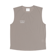 Optimistic Runners Perforated Crop Tank Top Camel