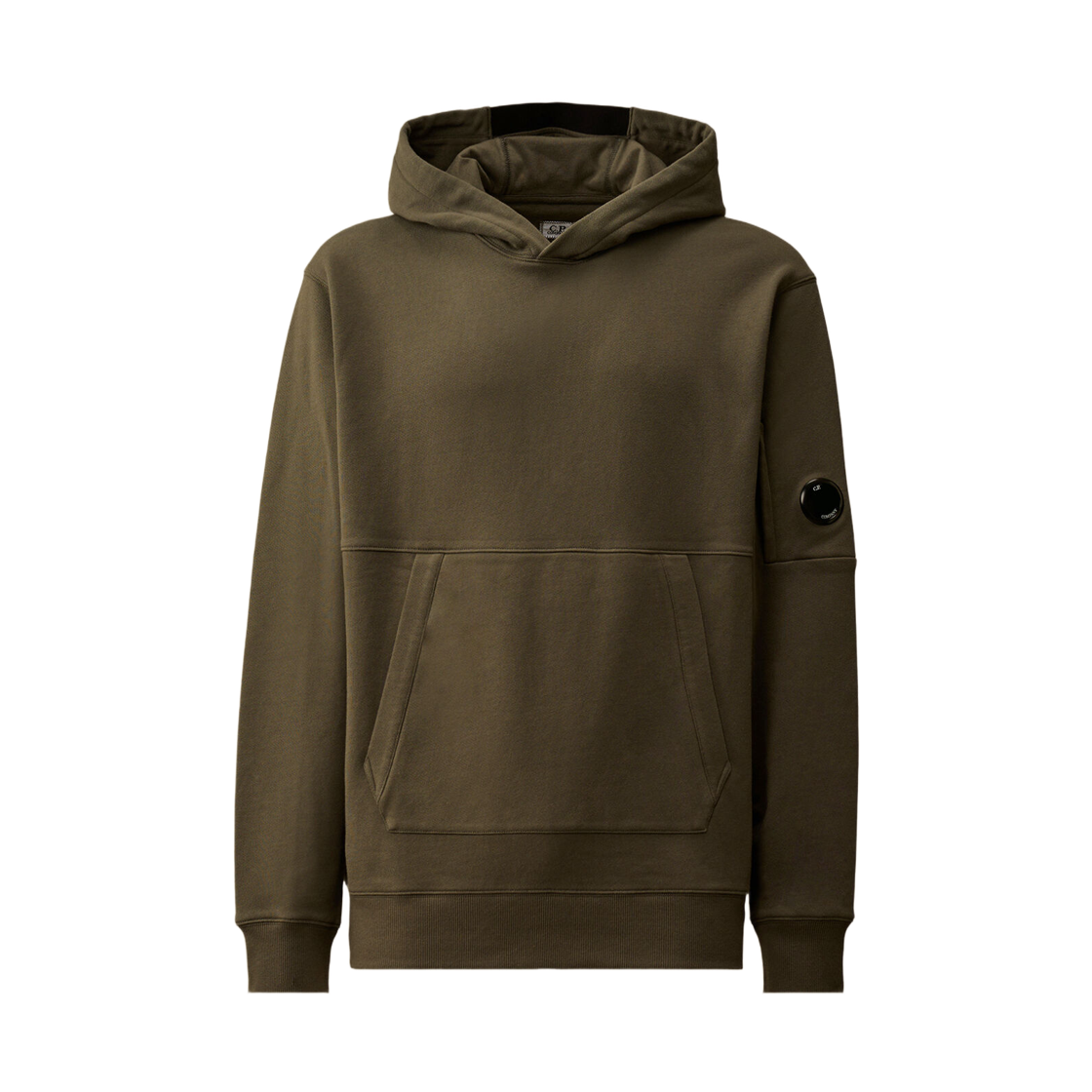 20CMSS714A005086W921 C.P. Company Diagonal Raised Fleece Hooded Lens Sweatshirt Gunmetal Grey - 26SS