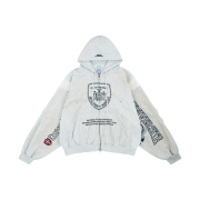 Protocol Index Reconstructed Sweatshirts Zip Hoodie Oatmeal Melange