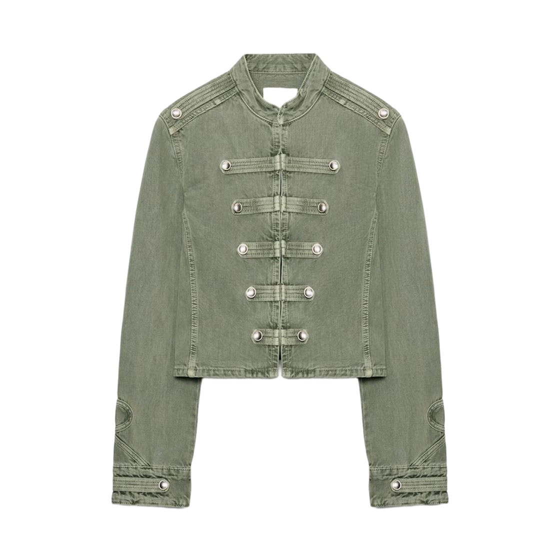 5252/072/500 (W) Zara Buttons Fitted Jacket Green