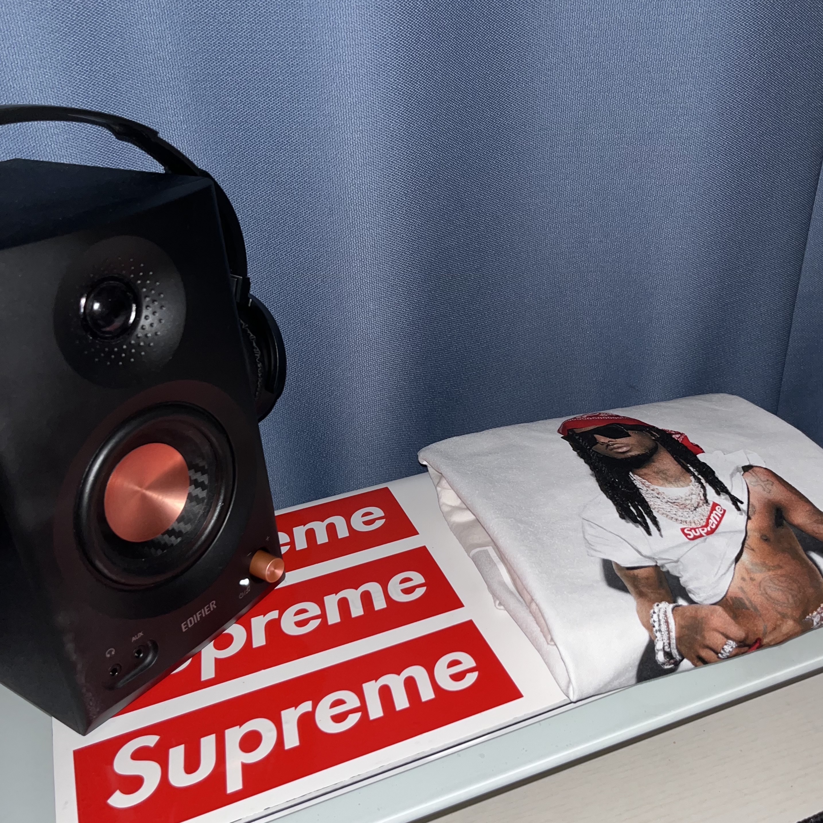 Supreme Playboi Carti T-Shirt White - 25FW 착용 스타일