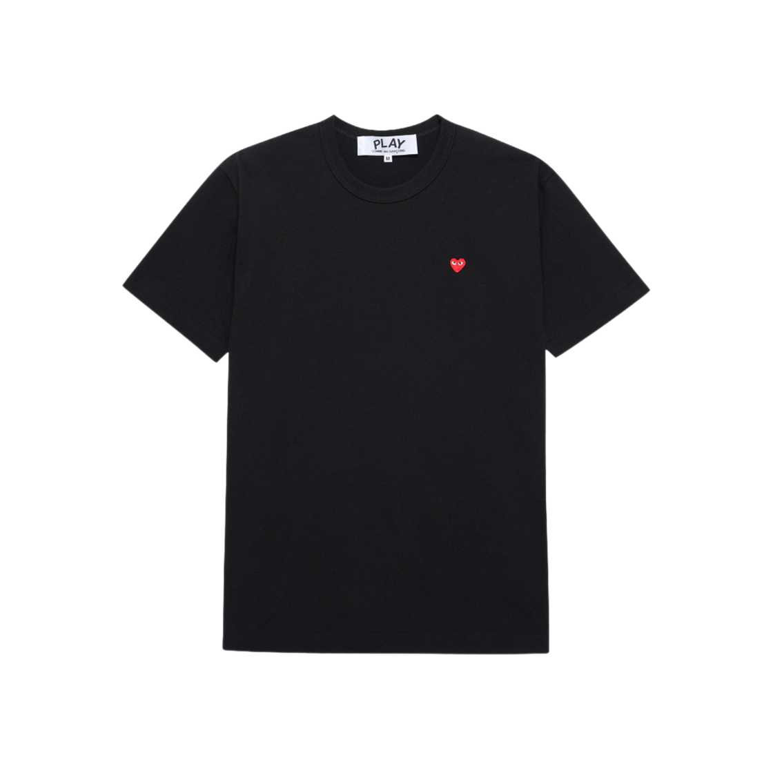 [20% 쿠폰] 플레이 꼼데가르송 플레이 스몰 레드 하트 티셔츠 블랙([20% 쿠폰] Play Comme des Garcons Play Small Red Heart T-Shirt Black)