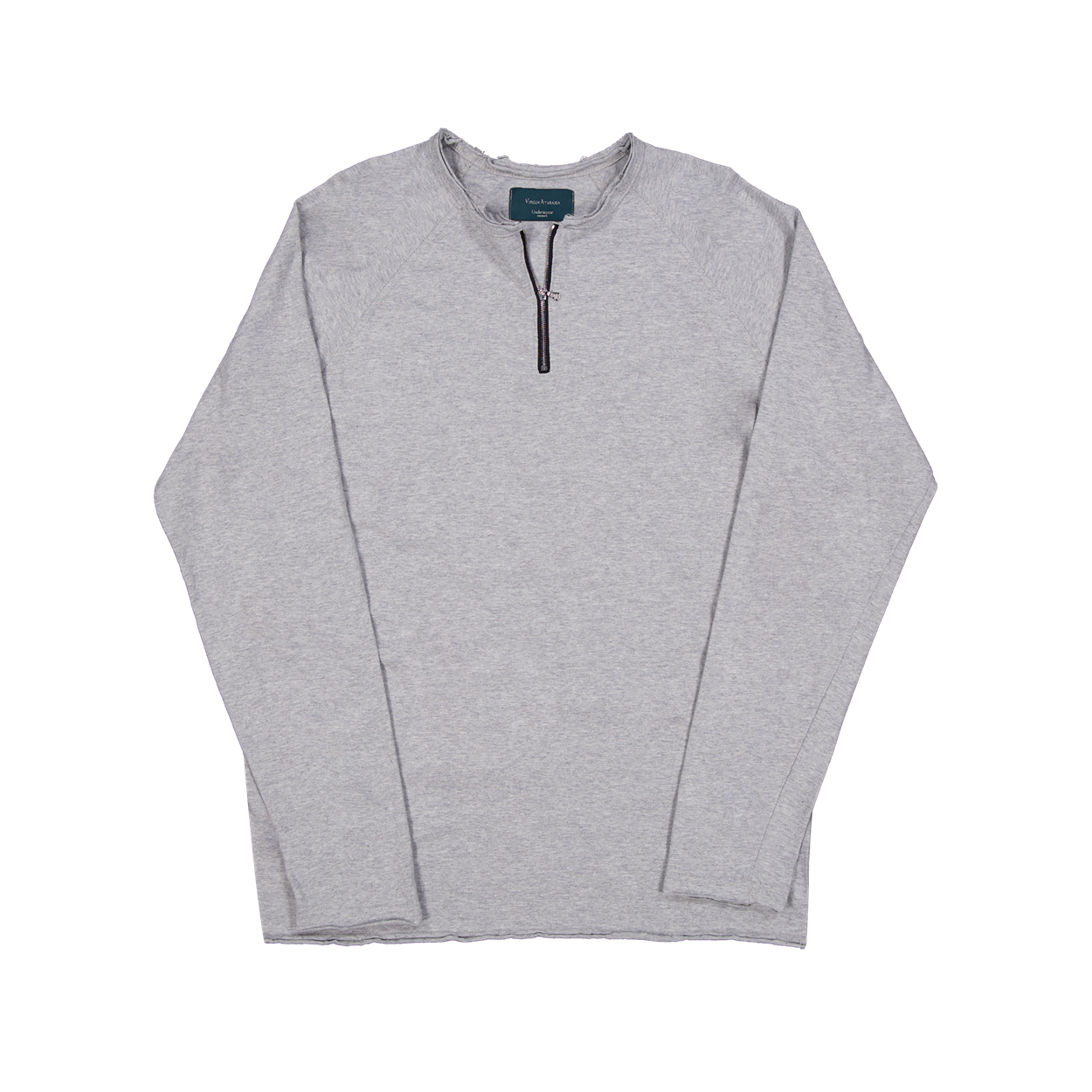 언더마이카 페이디드 코어 집 롱 슬리브 멜란지 그레이