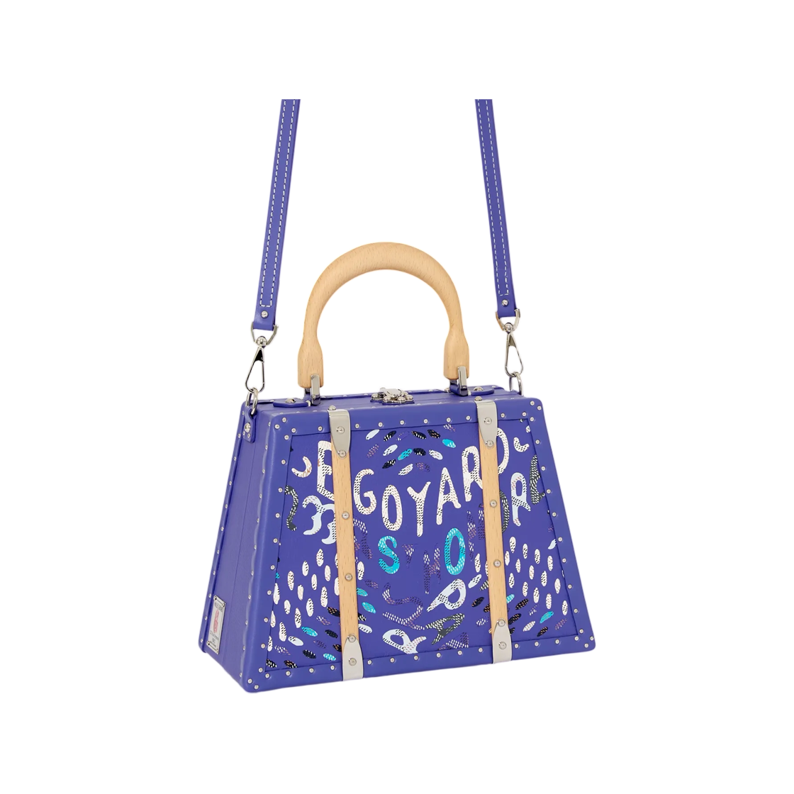 고야드 사이공 미니 트렁크 백 마케트리 블루베리 퍼플(Goyard Saigon Mini Trunk Bag Marquetry Blueberry Purple) - 2