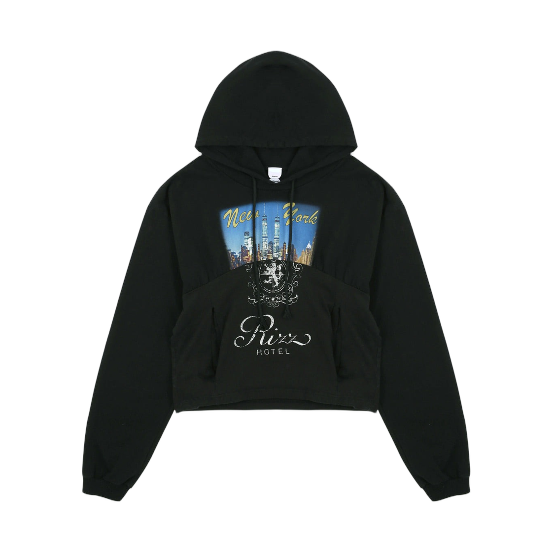 프로토콜 인덱스 리컨스트럭티드 아워글래스 후드 블랙(Protocol Index Reconstructed Hourglass Hoodie Black)