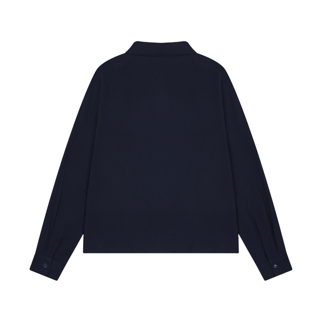 뮈르뮈르 루메느 하이넥 스웨이드 무드 셔츠 네이비(Murmure ]Lumene High-Neck Suede Shirt Navy) - 2
