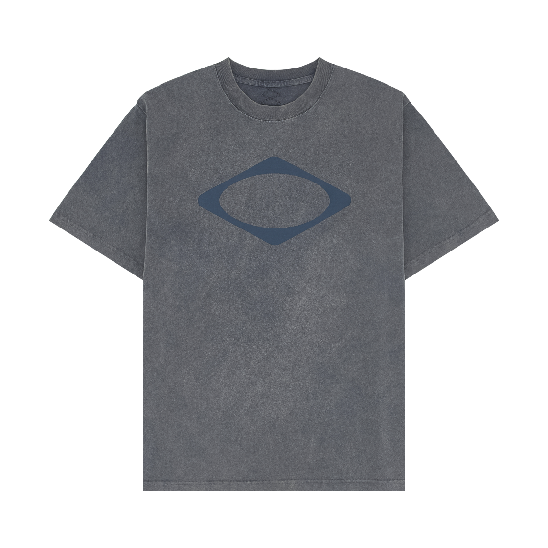 미스치프 롬버스 워시드 베이직 티셔츠 블리치드 네이비(Mischief Rhombus Washed Basic T-Shirt Bleached Navy)