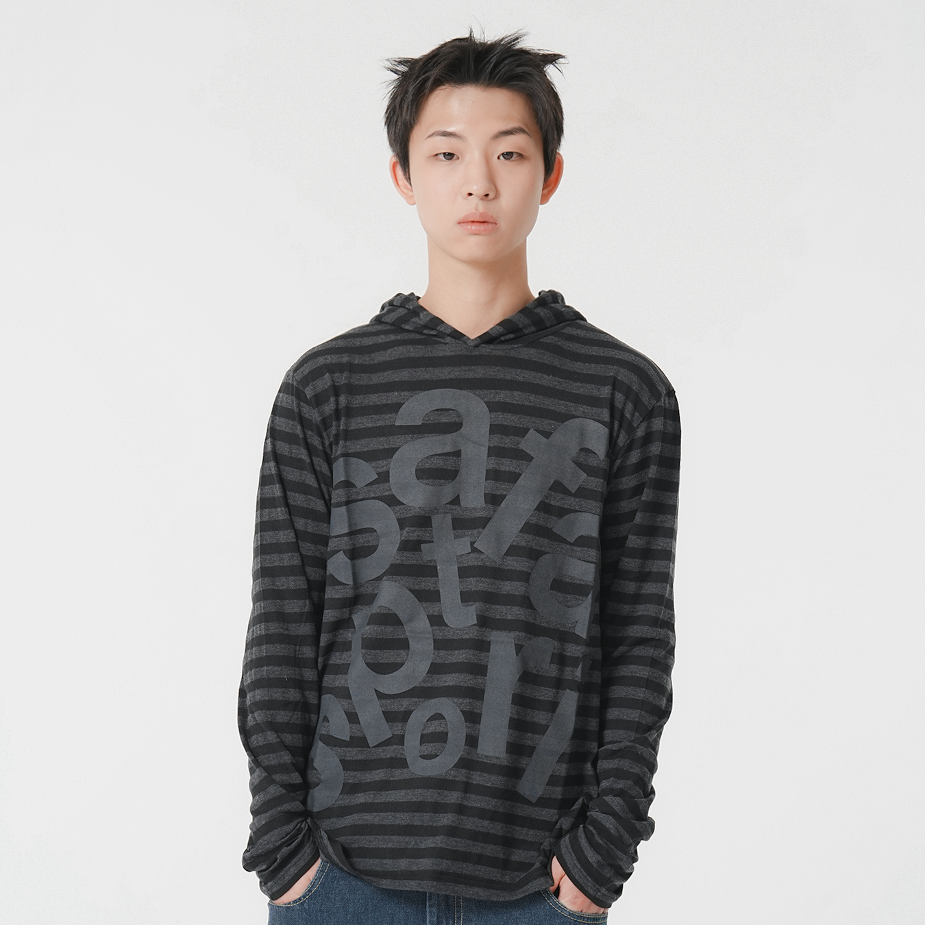 [KREAM 단독] 사파리스팟 티켓팅 스트라이프 보더 후디 블랙([KREAM 단독] Safarispot Ticketing Stripe Border Hoodie Black) - 2