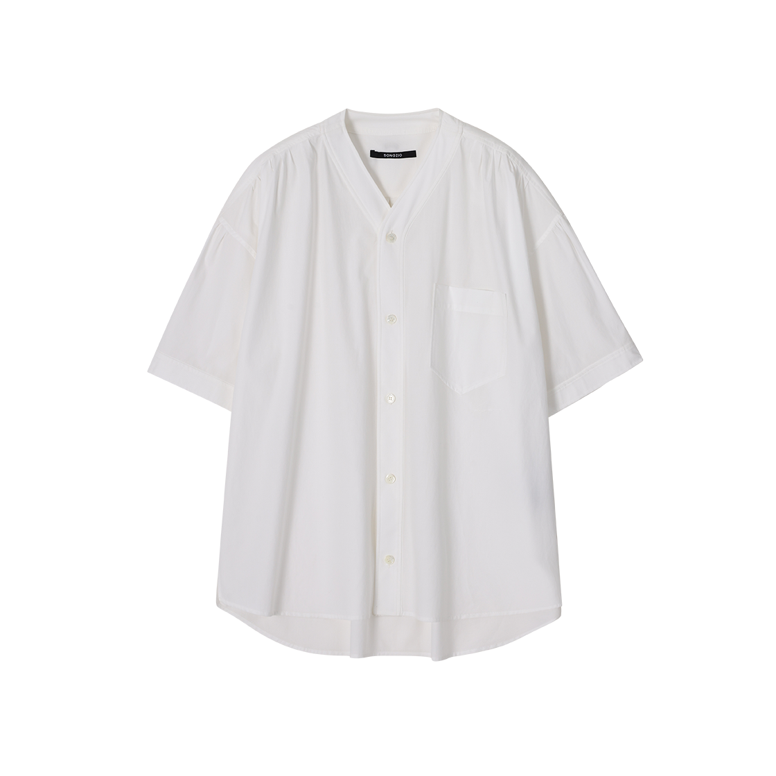 송지오 컬렉션 한복 하프 셔츠 화이트(SONGZIO COLLECTION Hanbok Half Shirt White)