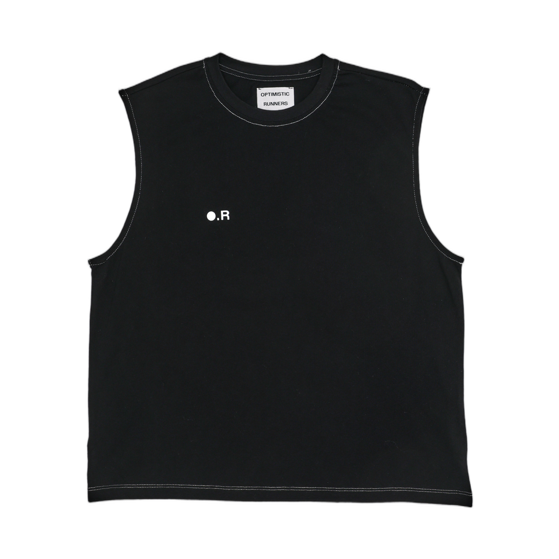 옵티미스틱 러너스 코튼 크롭 탱크 탑 블랙(Optimistic Runners Cotton Crop Tank Top Black)
