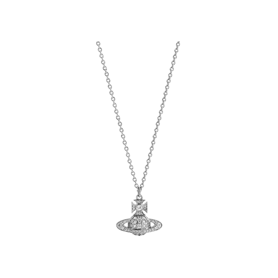630203BH 02P102 [20% 쿠폰] Vivienne Westwood Carmela Bas Relief Pendant Platinum White