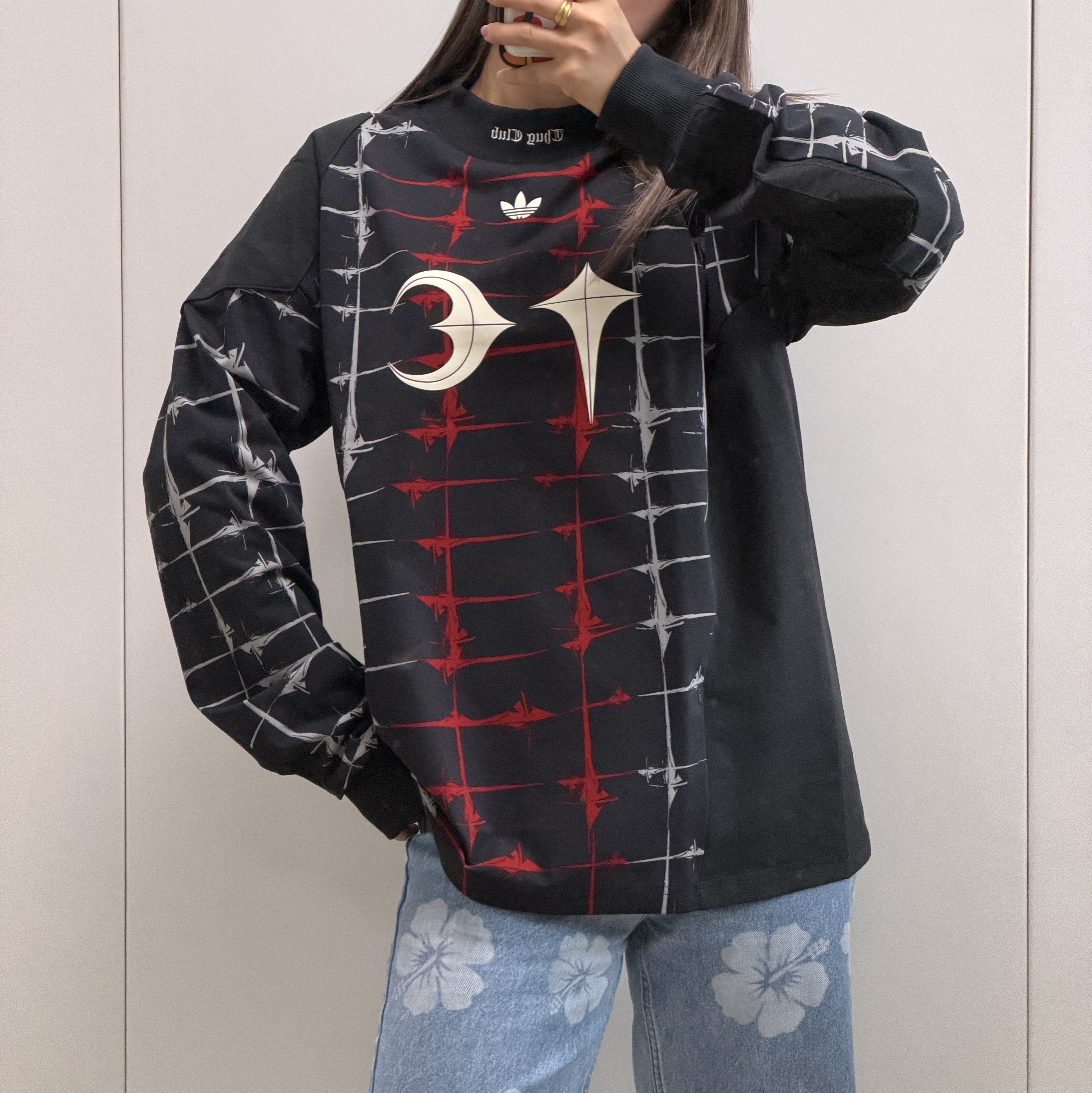 Adidas x Thug Club Goalie T-Shirt Black - KR Sizing 착용 스타일 - 1