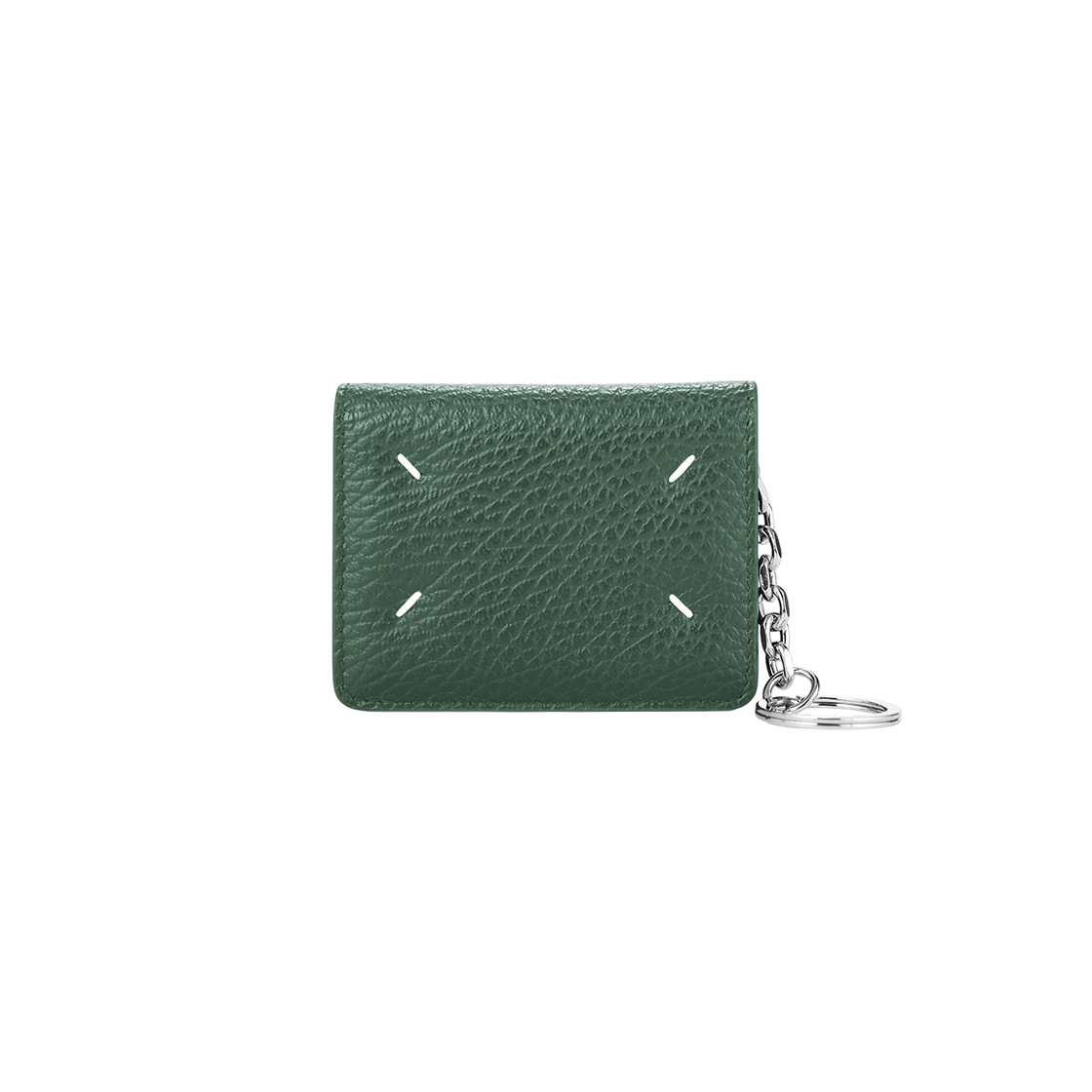 S56UI0128 P4455 T7162 [20% 쿠폰] Maison Margiela Four Stitches Keyring Cardholder Green