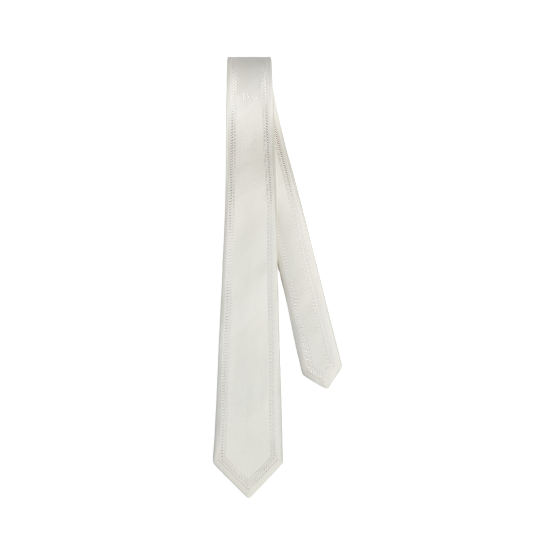 68C1047B6183-C080 Dior Moulures Tie Silk White