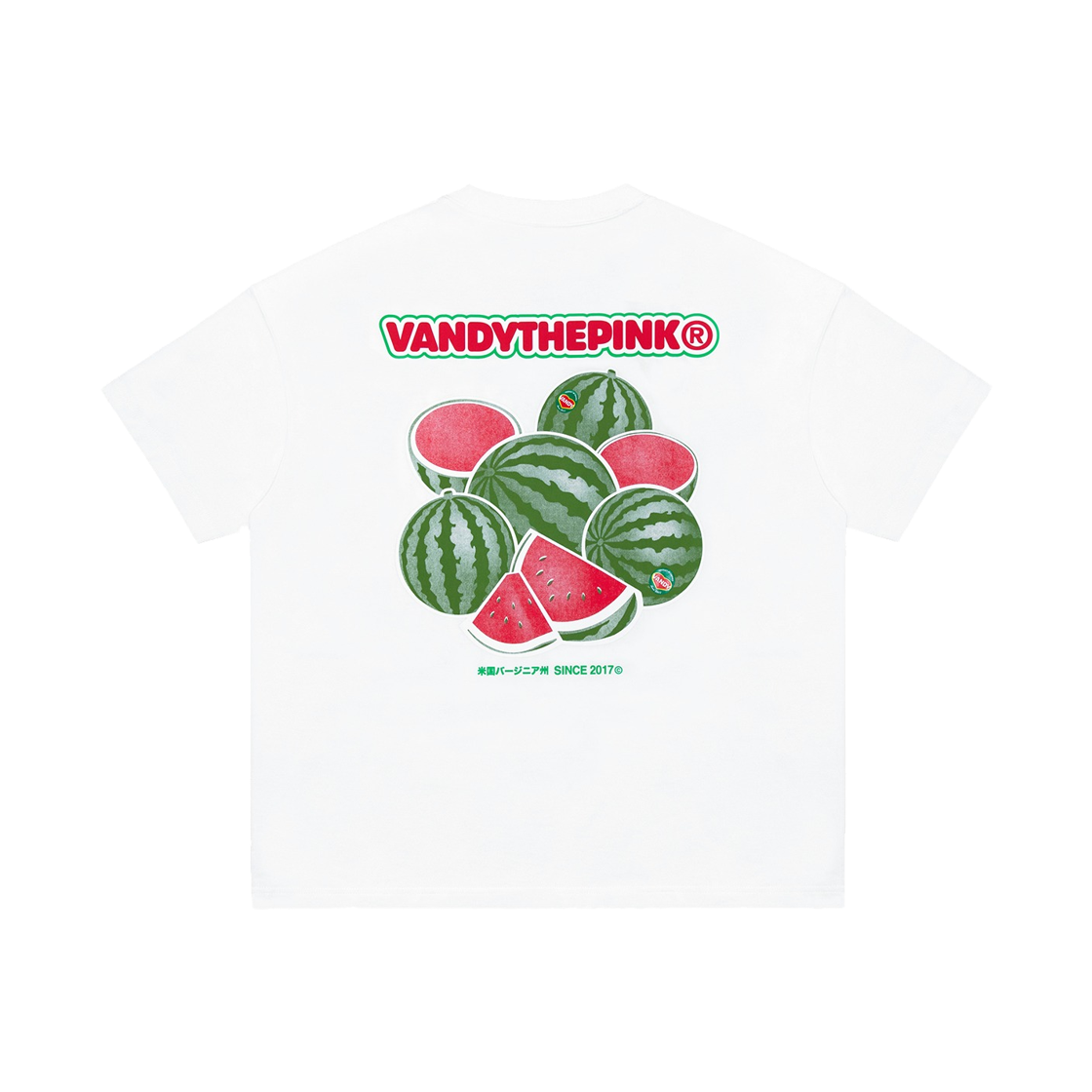 반디 더 핑크 워터멜론 아이 로고 티셔츠 화이트(Vandy The Pink Watermelon Eye Logo T-Shirt White) - 2