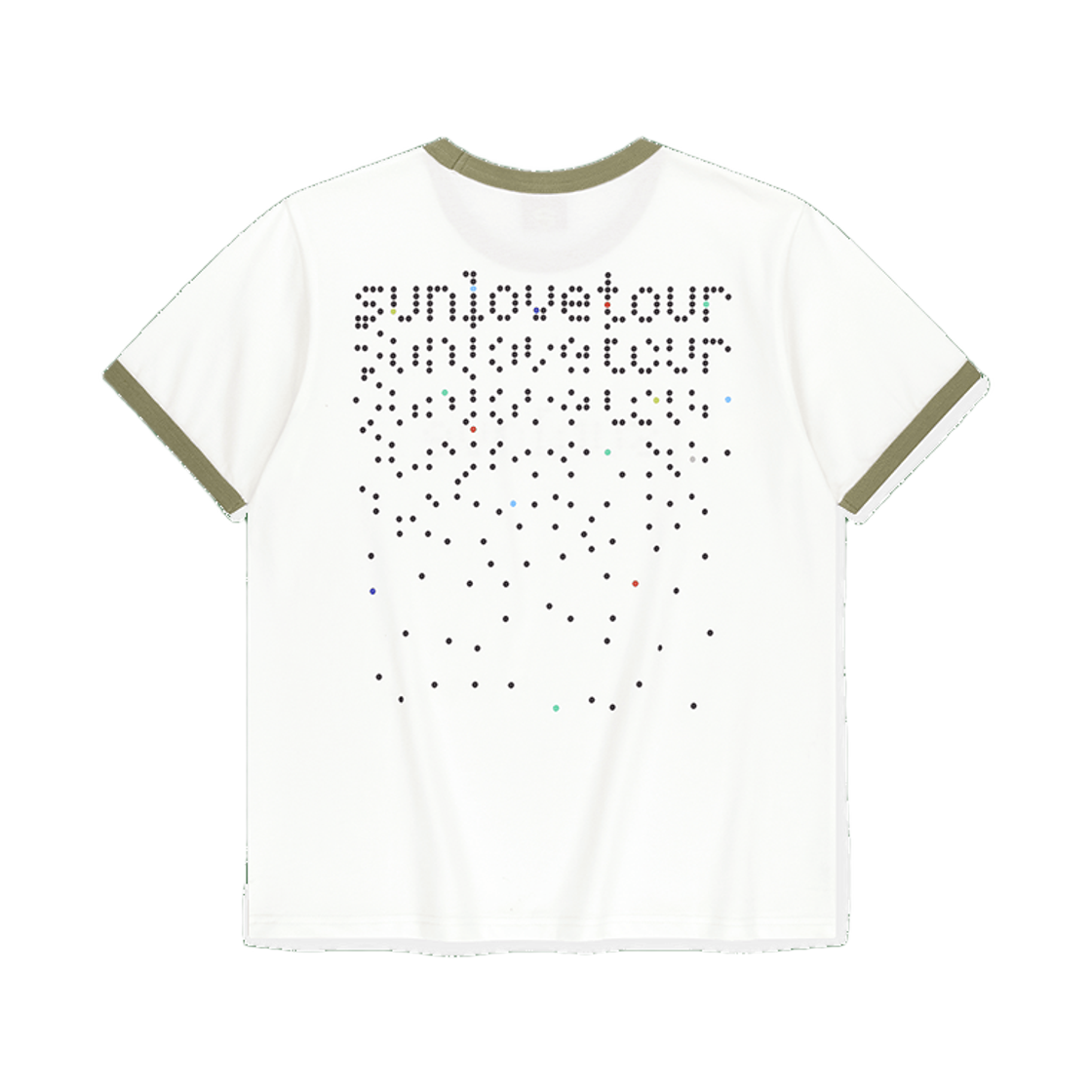 [트리플적립]썬러브 닷츠 링거 티 화이트([트리플적립]SUNLOVE Dots Ringer Tee White)