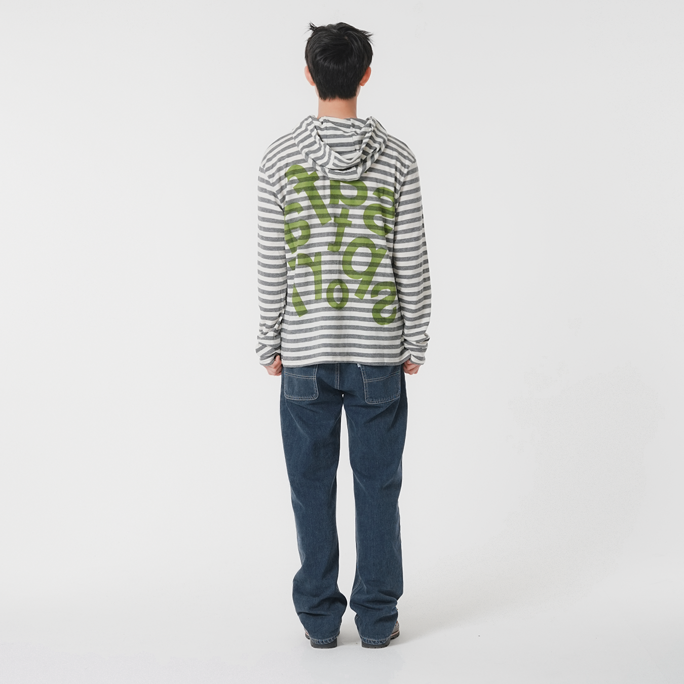 [KREAM 단독] 사파리스팟 티켓팅 스트라이프 보더 후디 그레이([KREAM 단독] Safarispot Ticketing Stripe Border Hoodie Gray) - 4