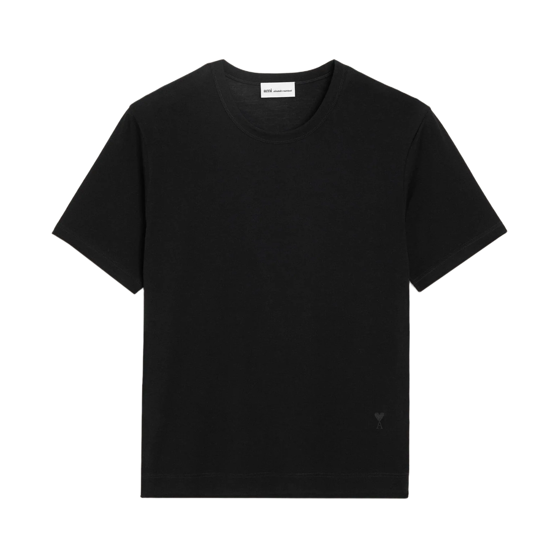 HTS367-JE0211-001 AMI Black Cotton Ami De Coeur T-Shirt Black