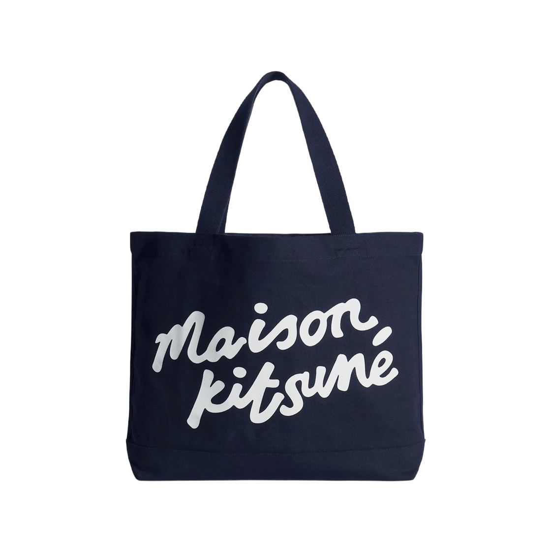 메종 키츠네 핸드라이팅 토트백 클래식 네이비(Maison Kitsune Handwriting Tote Bag Classic Navy) - 1