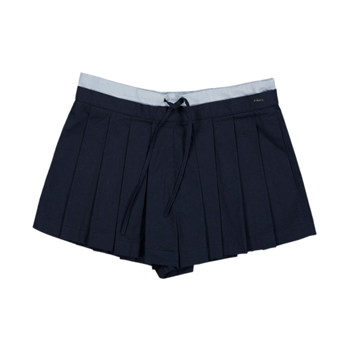 뮈르뮈르 폴카 배색 플리츠 스커트 팬츠 네이비(Murmure Polka Pleated Skirt Pants Navy)