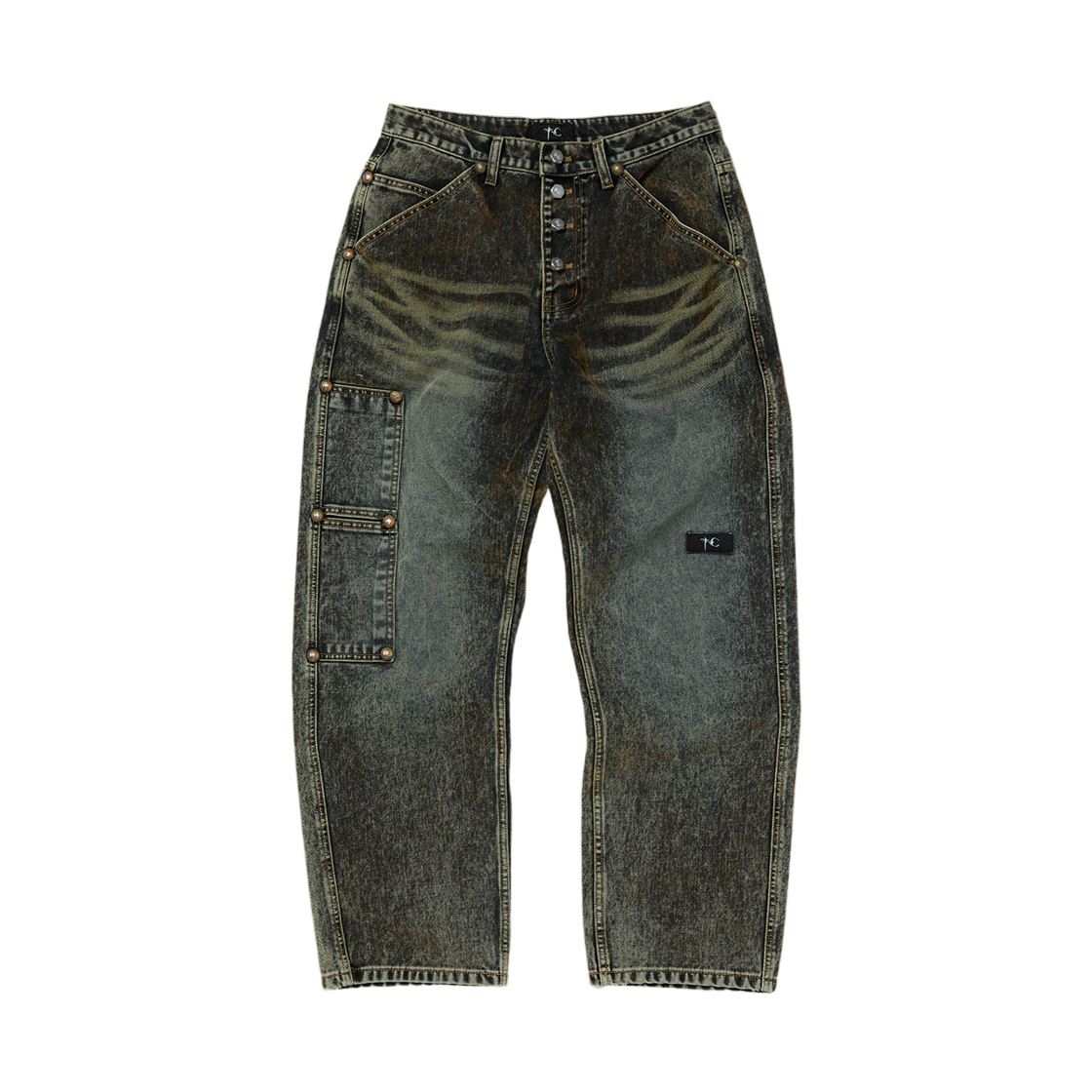 - Thug Club Iron Faded Denim Pants Blue