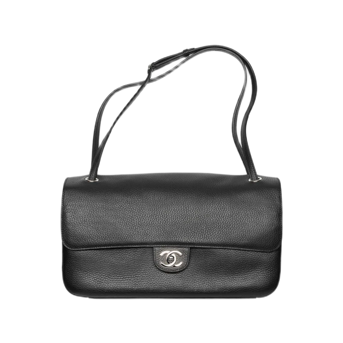 샤넬 맥시 플랩 백 그레인드 카프스킨 & 실버 메탈 블랙(Chanel Maxi Flap Bag Grained Calfskin & Silver Black)
