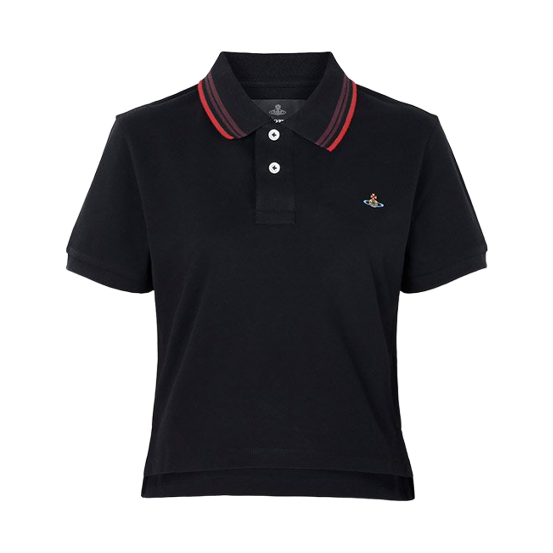 1H010004-J00AU-N401 (W) Vivienne Westwood Mini Classic Polo T-Shirt Black