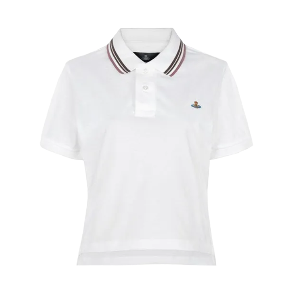 1H010004-J00AU-A401 (W) Vivienne Westwood Mini Classic Polo T-Shirt White