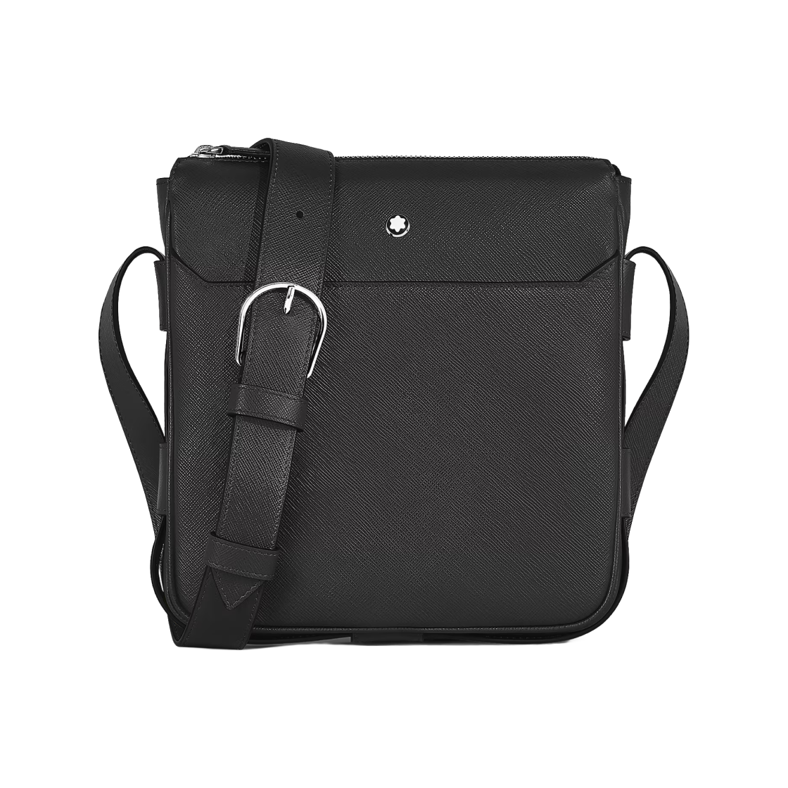 몽블랑 버티컬 벨트 메신저 백 사토리얼 레더 블랙(Montblanc Vertical Belt Messenger Bag In Sartorial Leather Black)