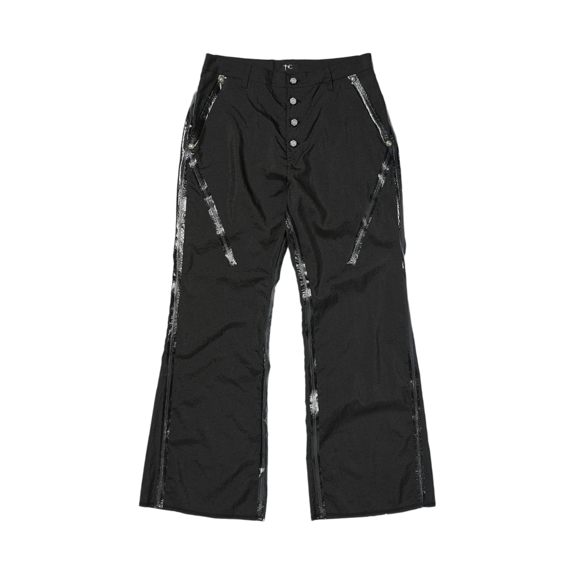 - Thug Club Seam Sealed Taped Line Pants Black