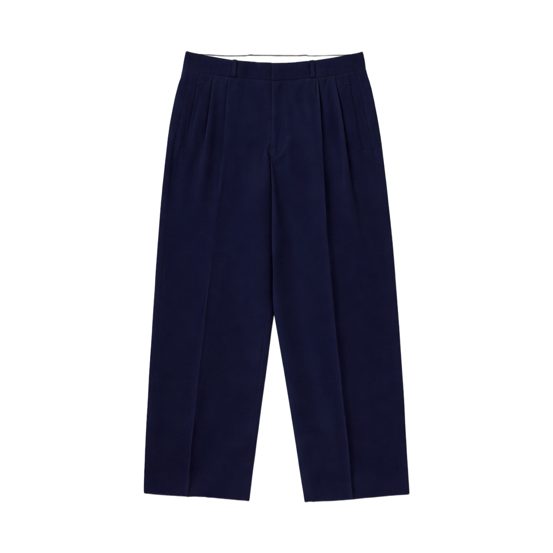 아프레쎄 울 레이온 와이드 트라우저 네이비 - 26SS(A.Presse Wool Rayon Wide Trouser Navy - 26SS)
