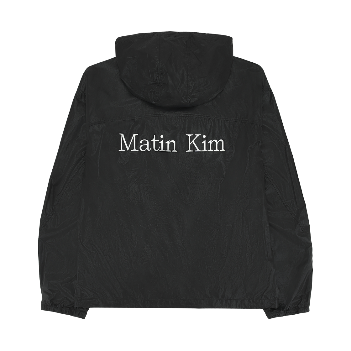 마뗑킴 마뗑 하이 넥 후디 코팅 점퍼 블랙(Matin Kim Matin High Neck Hoody Coating Jumper Black) - 2