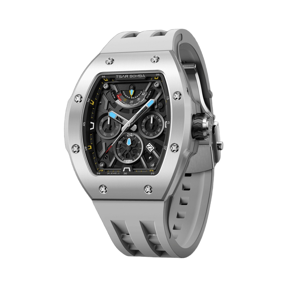 차르봄바 아토믹 풀 세라믹 에디션 오토매틱 워치 TB8222C 45mm 고스트 그레이(Tsar Bomba Atomic-Full Ceramic Edition Automatic Watch TB8222C 45mm Ghost Grey)