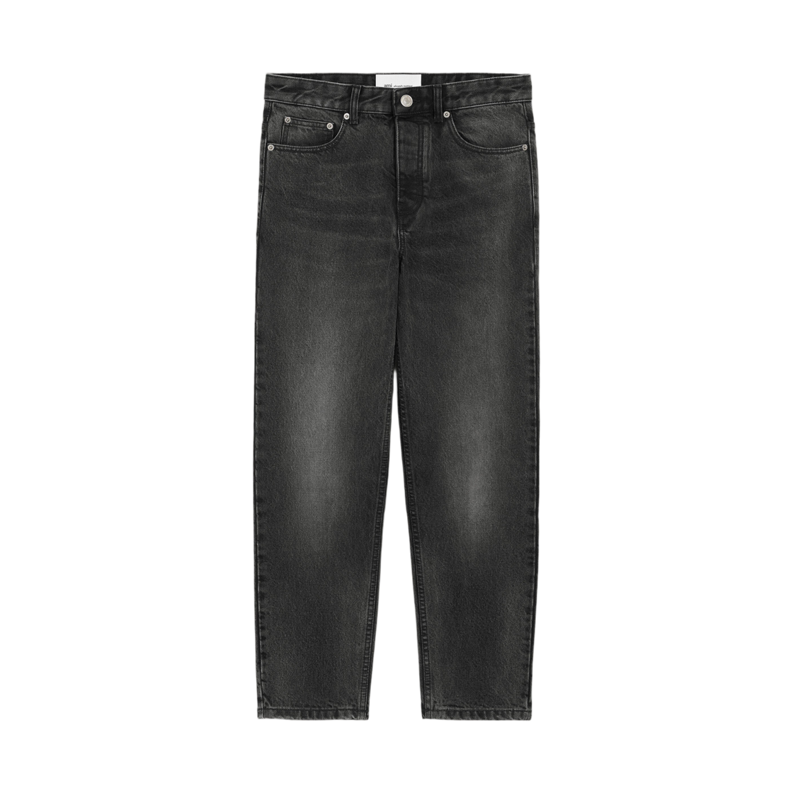 HTR103-DE0124-031 AMI Black Cotton Tapered Fit Jeans Used Grey