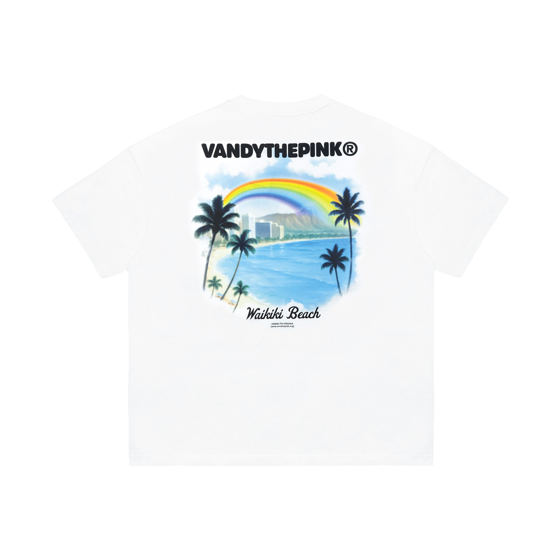 반디 더 핑크 하와이 아이 로고 티셔츠 화이트(Vandy The Pink Hawaii Eye Logo T-Shirt White) - 2