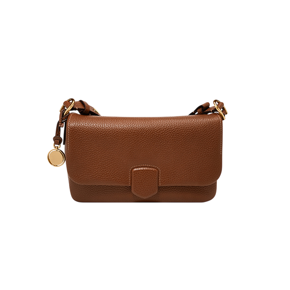 ZB11116200 [20% 쿠폰] Fossil Lennox Leather Convertible Shoulder Bag Medium Brown