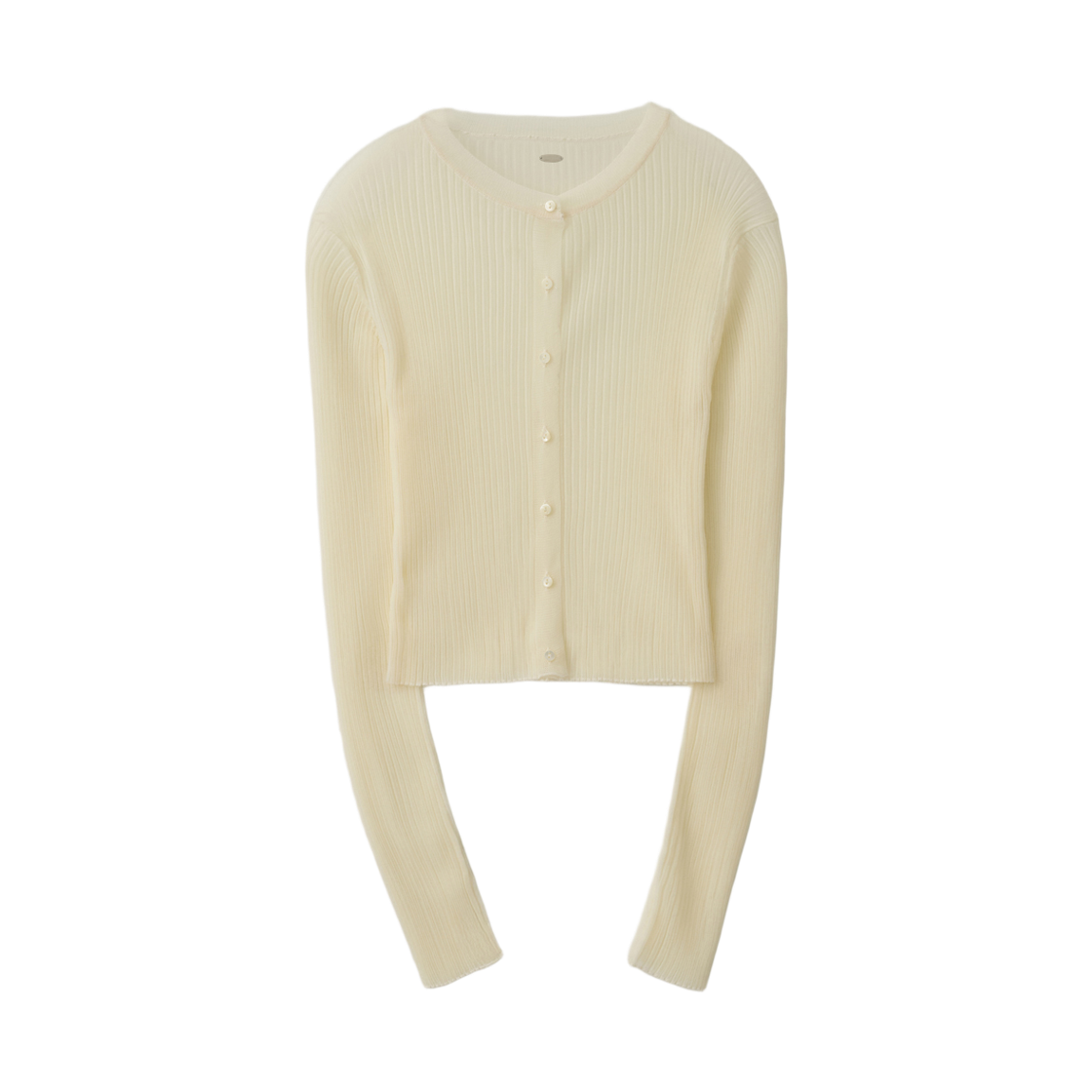 뮈르뮈르 유센 글로시 시어 니트 가디건 크림아이보리(Murmure Yusen Glossy Sheer Knit Cardigan Cream Ivory)