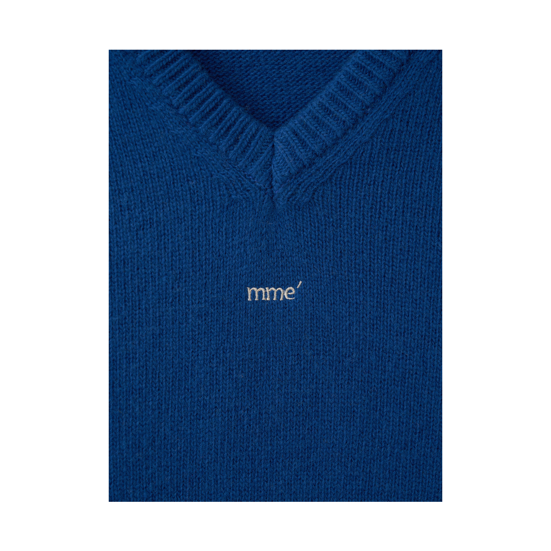 뮈르뮈르 베른 홀가먼트 브이 울 니트 블루(Murmure Bern Wholegarment V-neck Wool Knit Blue) - 2