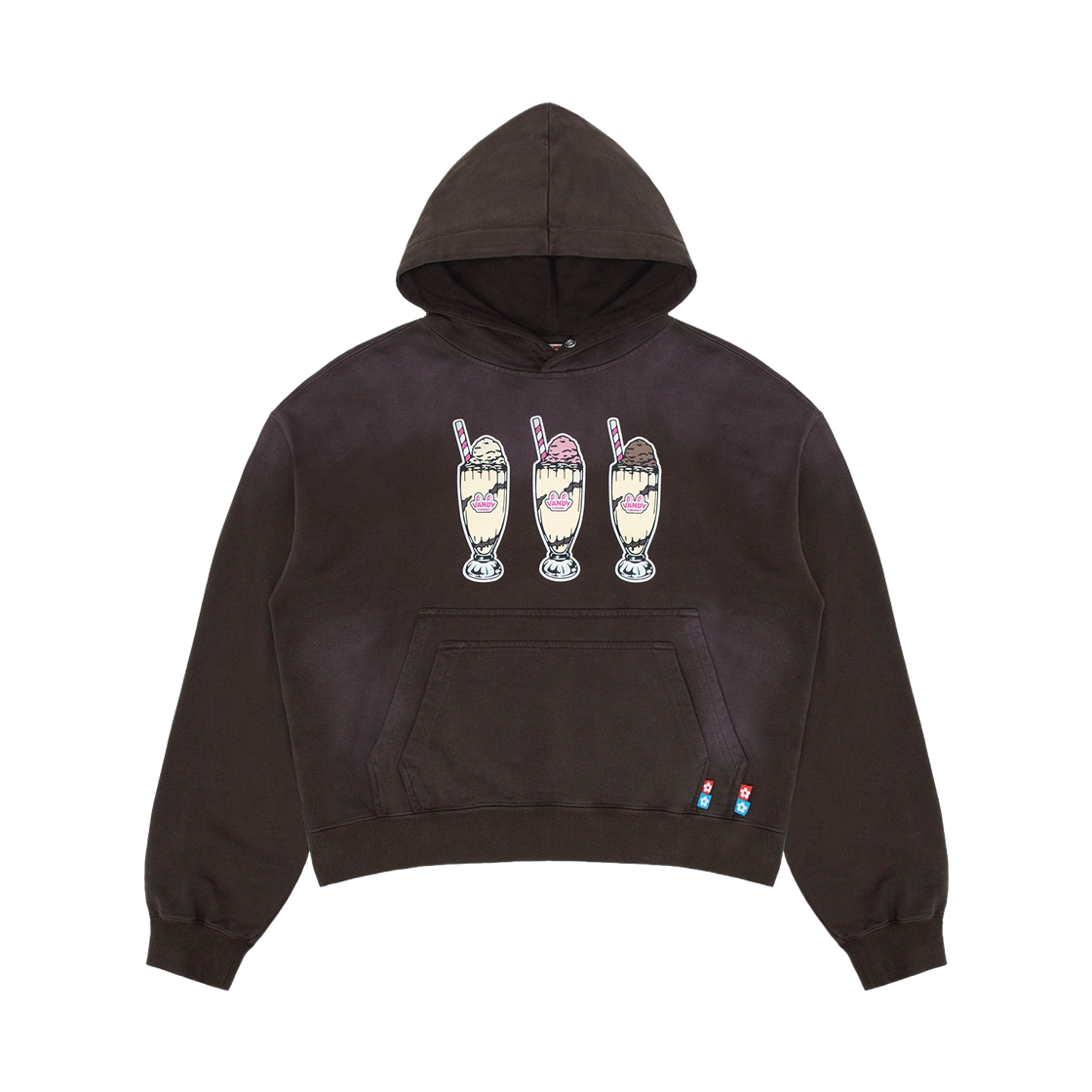 반디 더 핑크 파르페 라인스톤 후드 브라운(Vandy The Pink Parfait Rhinestone Hoodie Brown)