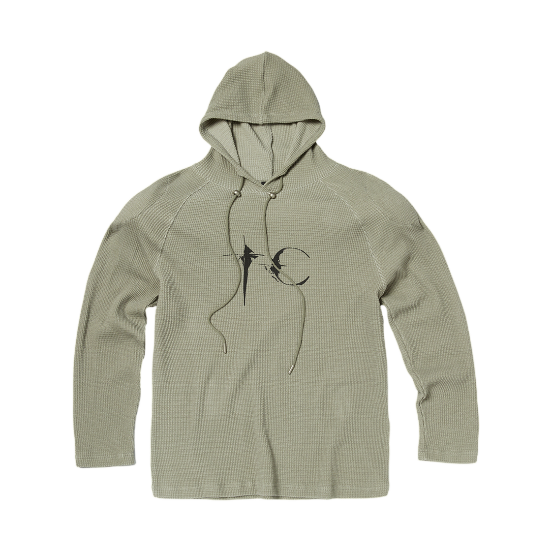 떠그 클럽 벌크 숄더 와플 후드 카키(Thug Club Bulk Shoulder Waffle Hoodie Khaki)