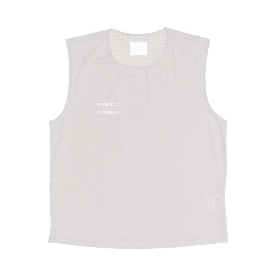 옵티미스틱 러너스 퍼포레이티드 크롭 탱크 탑 쿨 그레이(Optimistic Runners Perforated Crop Tank Top Cool Grey)