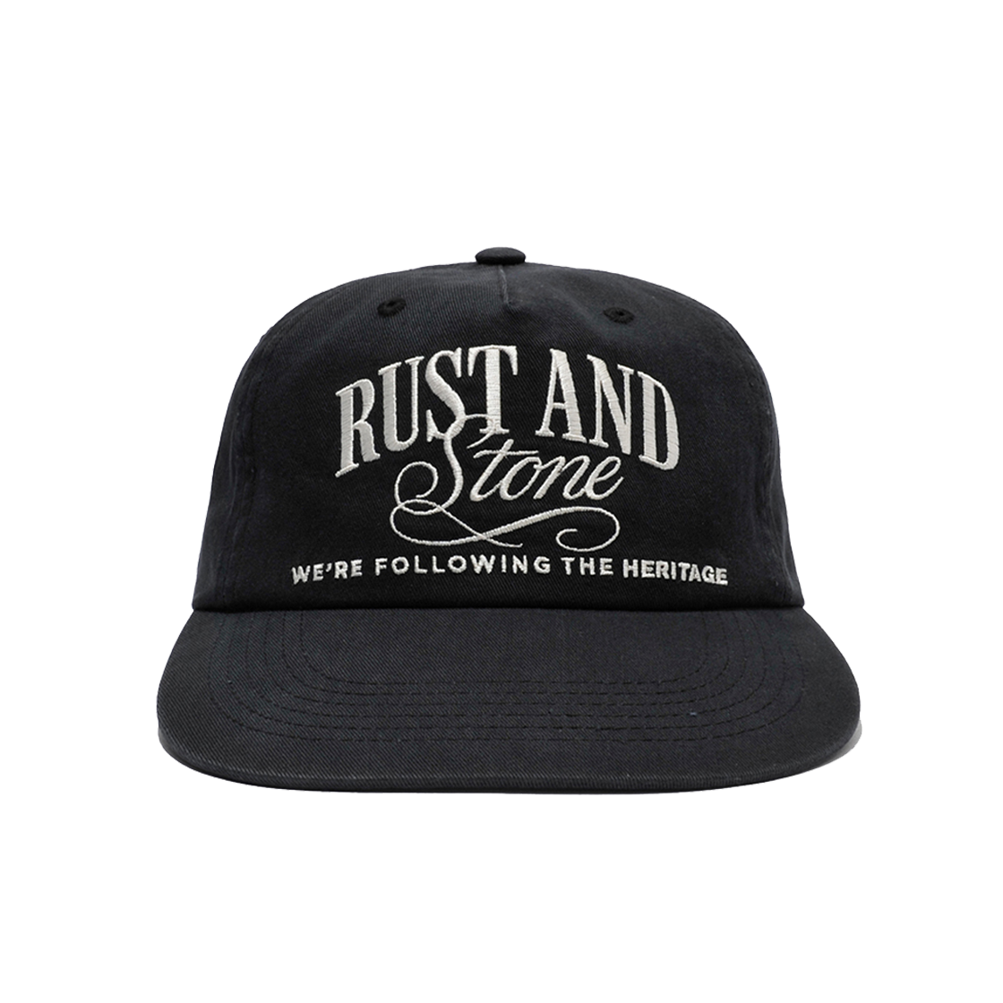 러스트앤스톤 아치로고 볼캡 블랙(Rust And Stone Arch Logo Ball Cap Black)