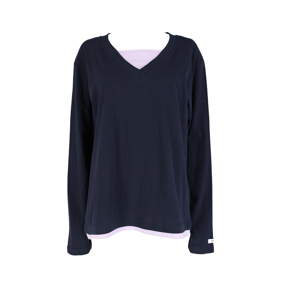 사유 퓨어 레이어드 티셔츠 네이비(sayuu Pure Layered T-Shirt navy)