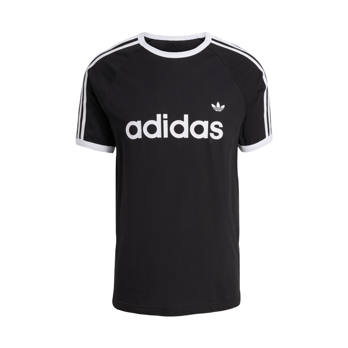 KF0417 Adidas 3-Stripes Slim Ringer T-Shirt Black - US Sizing