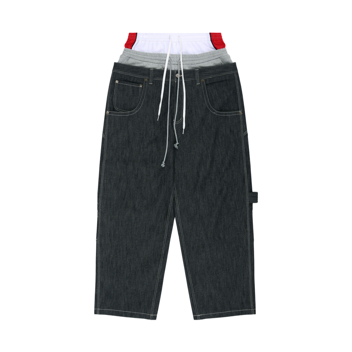 프로토콜 인덱스 3 레이어드 데님 팬츠 인디고 블루