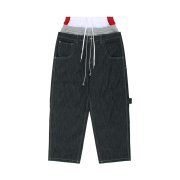 Protocol Index 3 Layered Denim Pants Indigo Blue