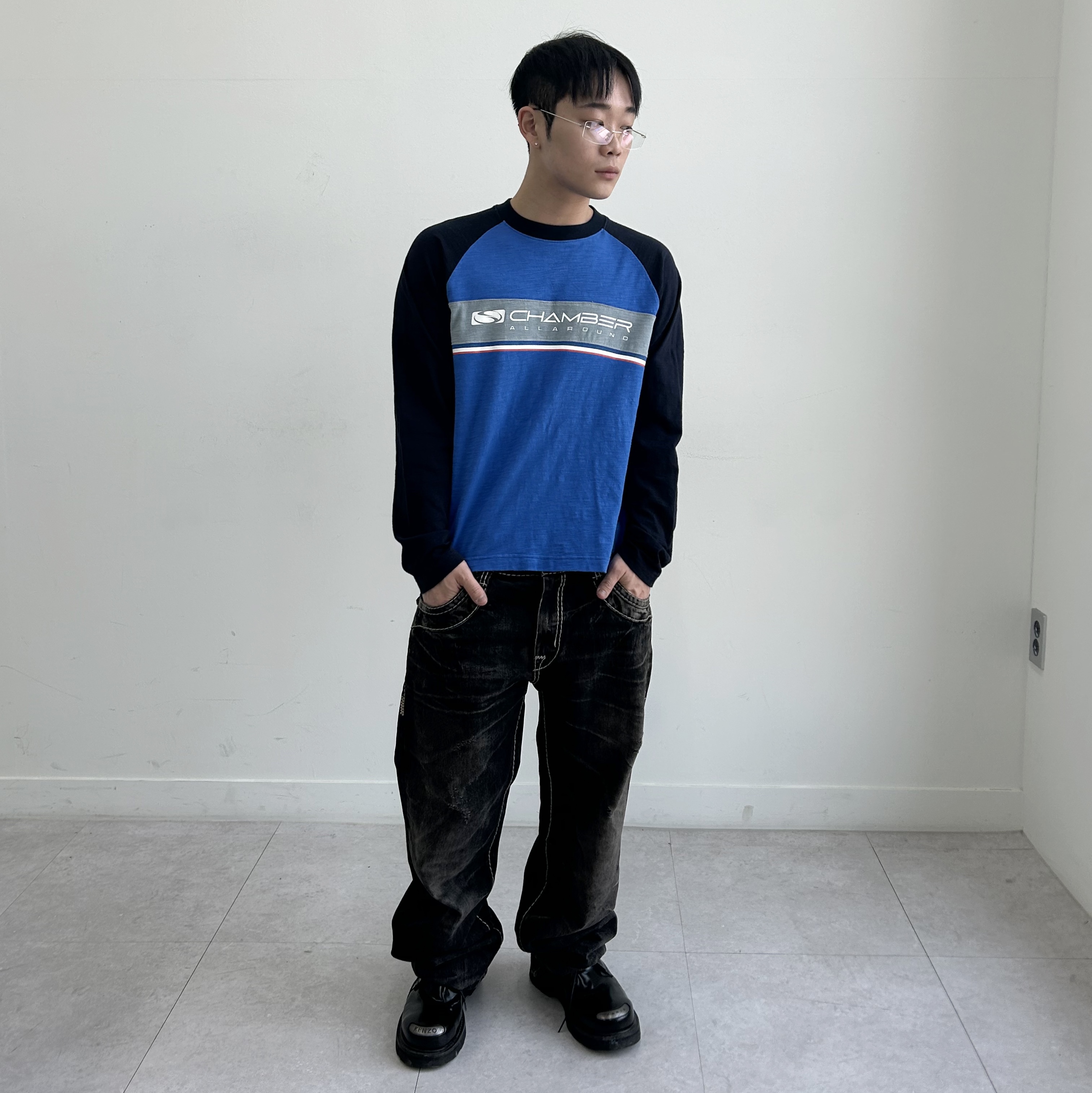SPORT CHAMBER SC Node T-shirt BLUE 착용 스타일 - 2