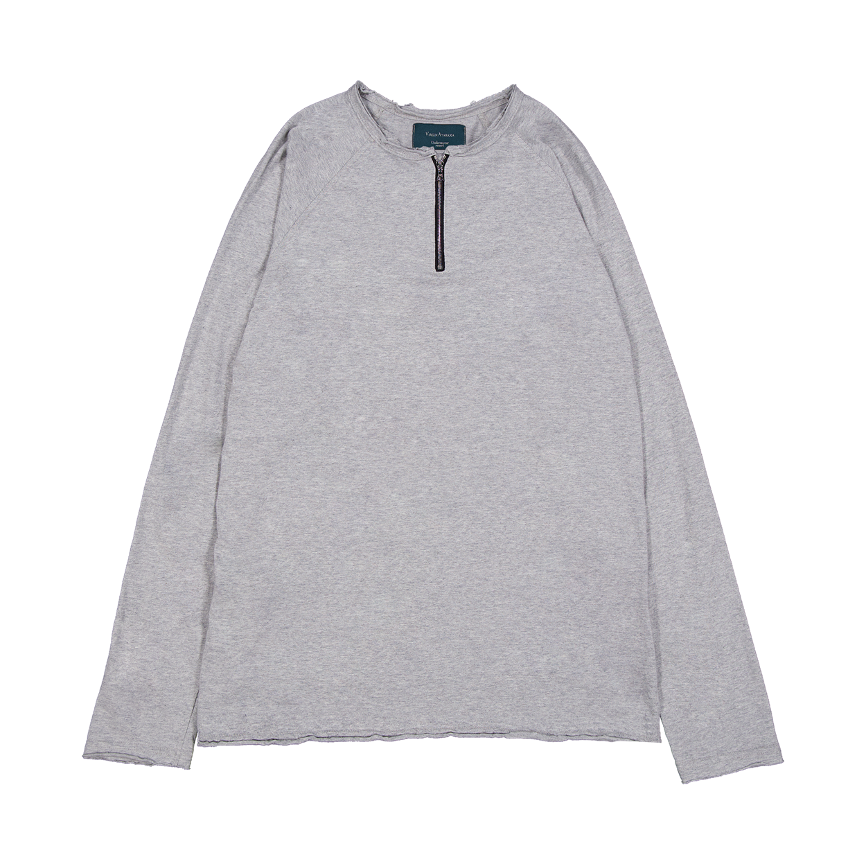 언더마이카 페이디드 코어 집 롱 슬리브 멜란지 그레이(Undermycar Faded Core Zip Long Sleeve Melange Gray) - 2